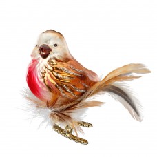 Inge Glas Glass Ornament - Robin